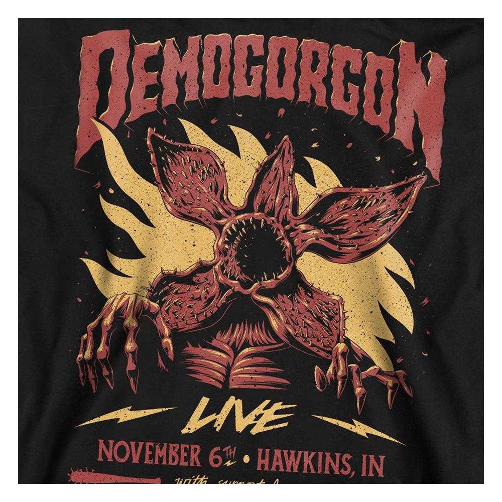 Black - Side - Stranger Things Unisex Adult Demogorgon Live Sweatshirt