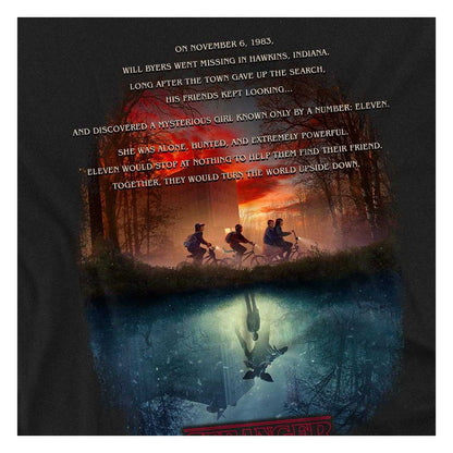 Black - Side - Stranger Things Unisex Adult Upside Down Poster Long-Sleeved T-Shirt