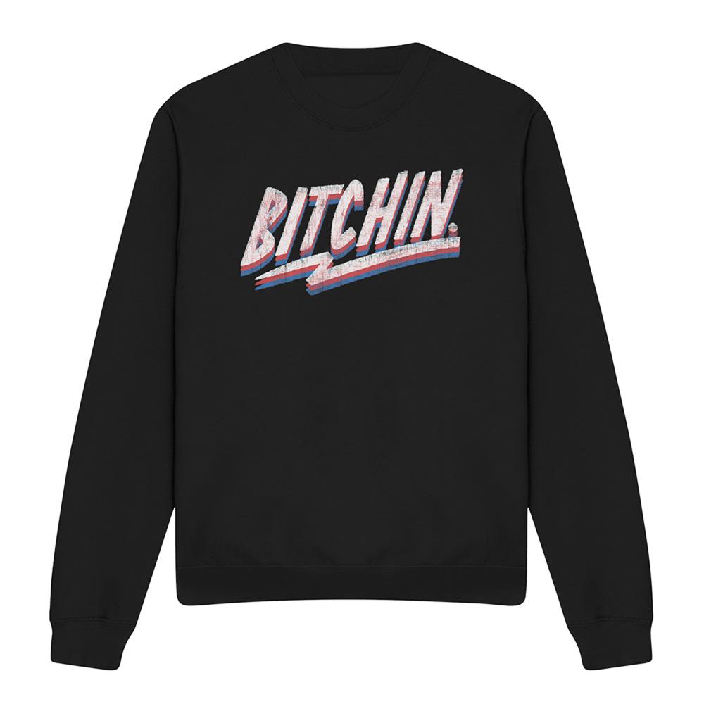 Black - Front - Stranger Things Unisex Adult Bitchin Sweatshirt