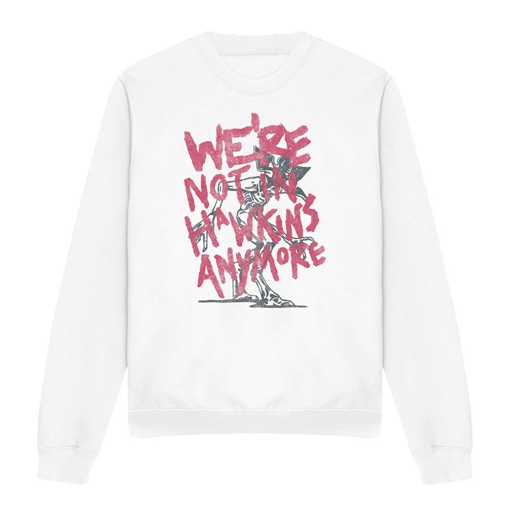 White - Front - Stranger Things Unisex Adult Not In Hawkins Sweatshirt
