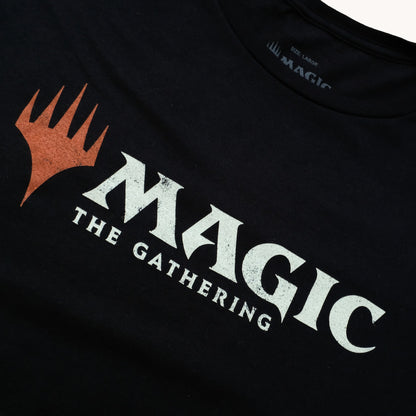 Black - Side - Magic The Gathering Mens Logo T-Shirt