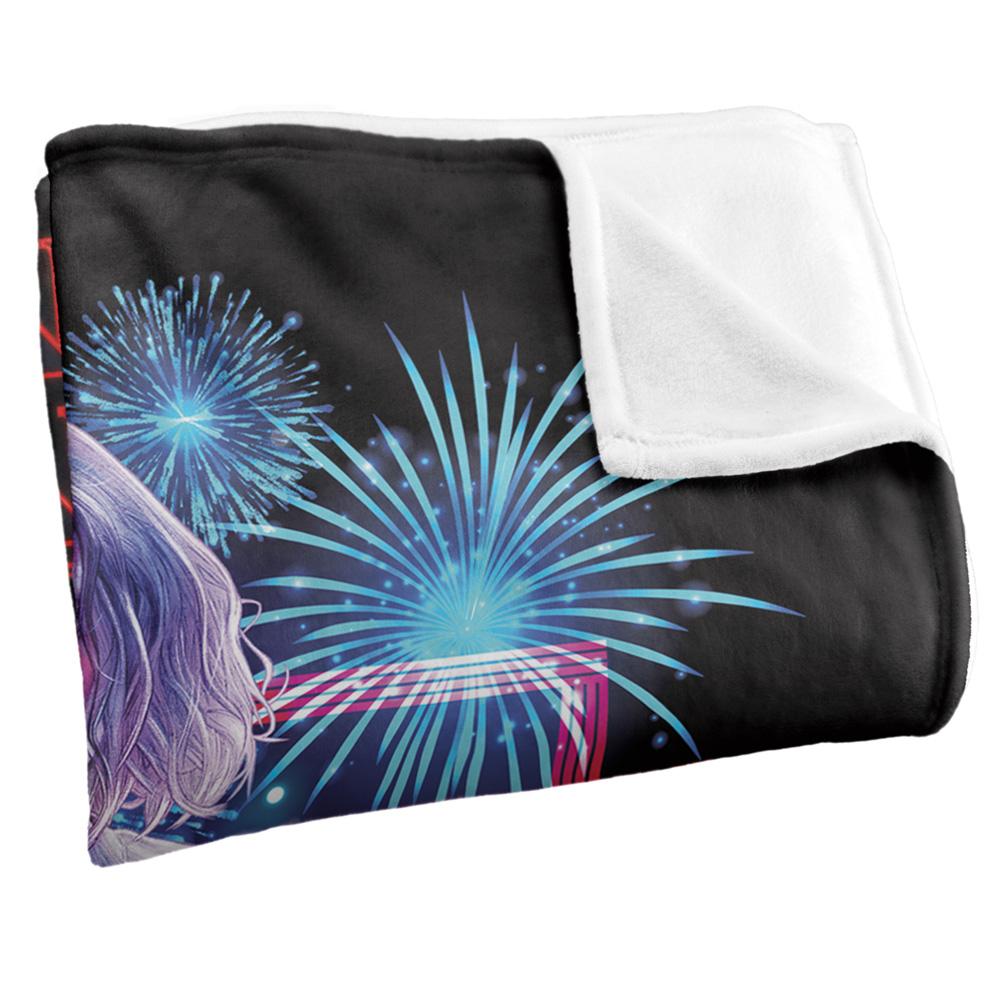 Black-Multicoloured - Back - Stranger Things 3 July 4Th Silky Supersoft Throw
