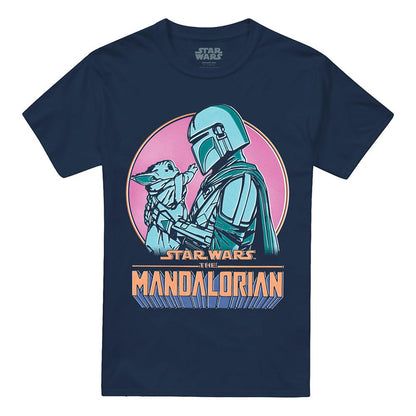 Navy - Front - Star Wars: The Mandalorian Unisex Adult Flea Market Pair T-Shirt