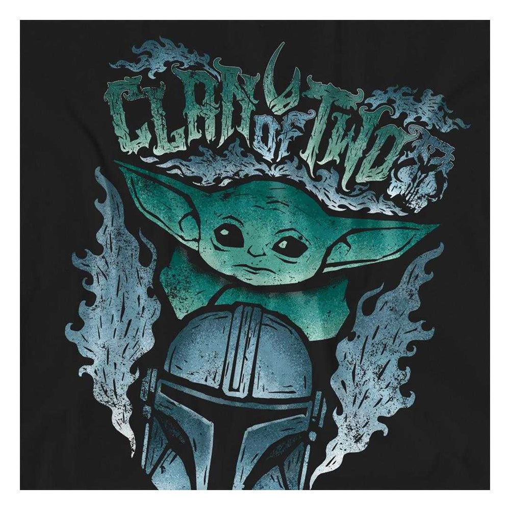 Black - Side - Star Wars: The Mandalorian Womens-Ladies Clan Of Two Metal T-Shirt
