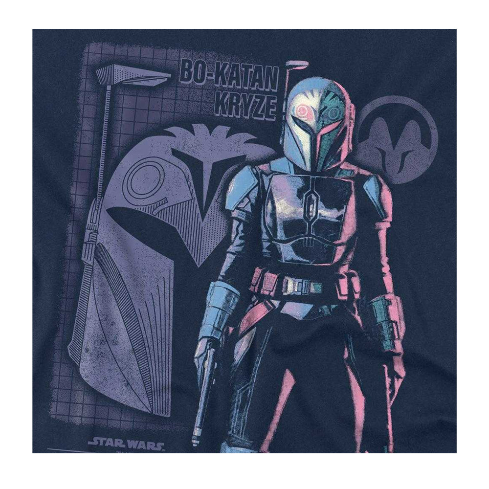 Navy - Side - Star Wars: The Mandalorian Unisex Adult Bo-Katan Kryze Hero T-Shirt
