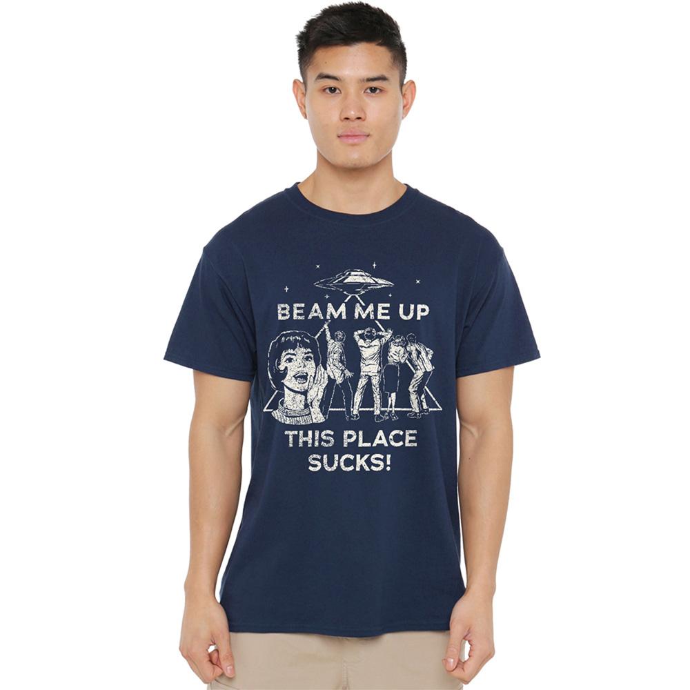 Navy - Lifestyle - Stranger Things Unisex Adult Beam Me Up T-Shirt