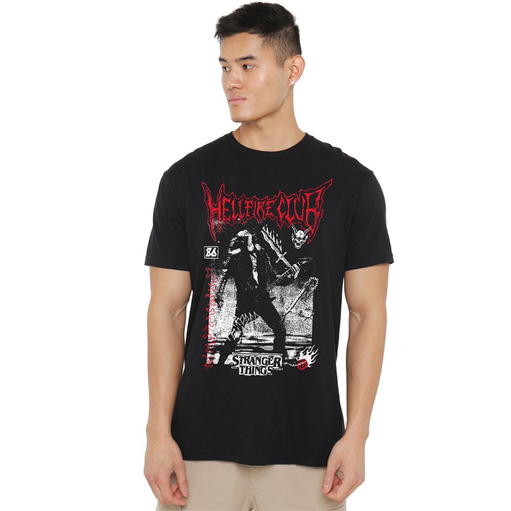 Black - Lifestyle - Stranger Things Unisex Adult Hellfire Eddie T-Shirt