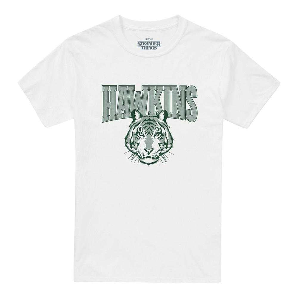 White - Front - Stranger Things Unisex Adult Hawkins High 1987 Back Print T-Shirt