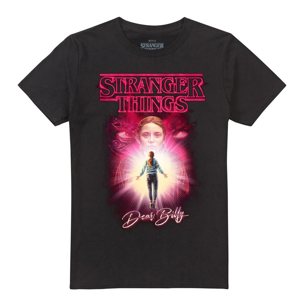 Black - Front - Stranger Things Unisex Adult Dear Billy T-Shirt