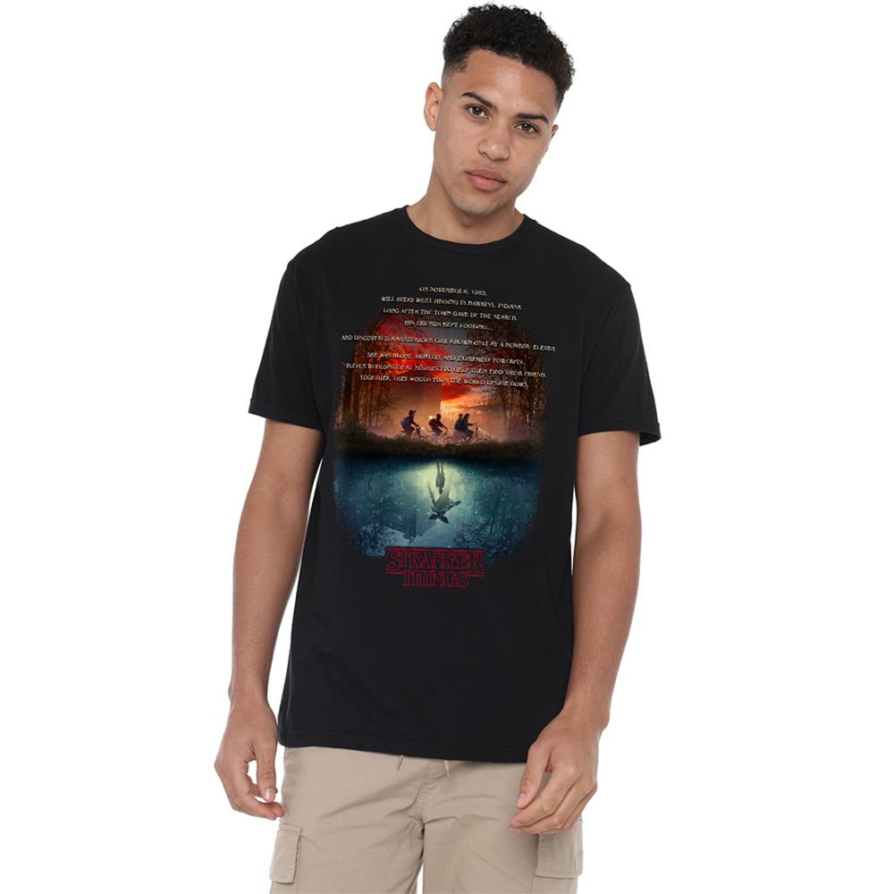 Black - Lifestyle - Stranger Things Unisex Adult Upside Down Poster T-Shirt