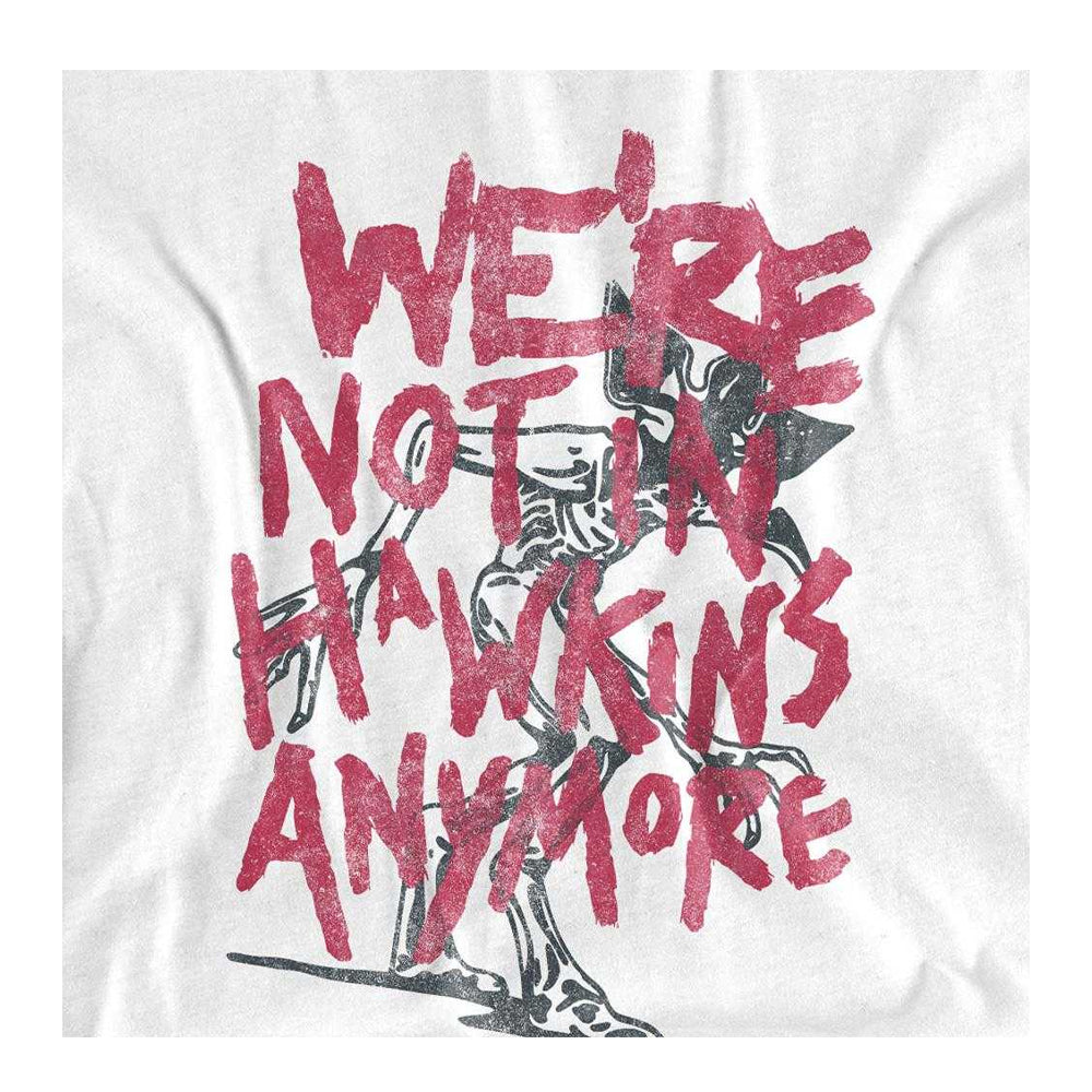 White - Side - Stranger Things Unisex Adult Not In Hawkins T-Shirt