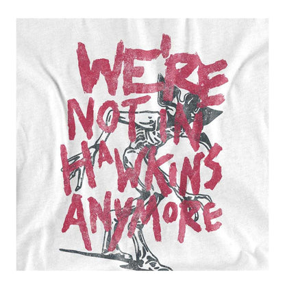 White - Side - Stranger Things Unisex Adult Not In Hawkins T-Shirt