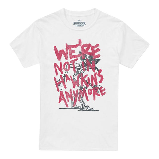 White - Front - Stranger Things Unisex Adult Not In Hawkins T-Shirt