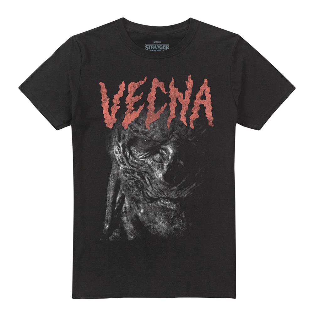 Black - Front - Stranger Things Unisex Adult Vecna Face T-Shirt