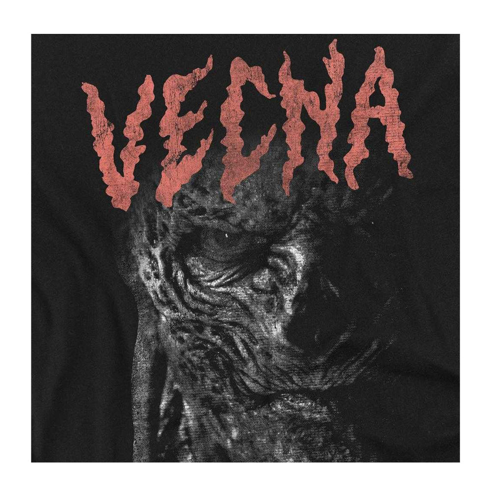 Black - Side - Stranger Things Unisex Adult Vecna Face Long-Sleeved T-Shirt