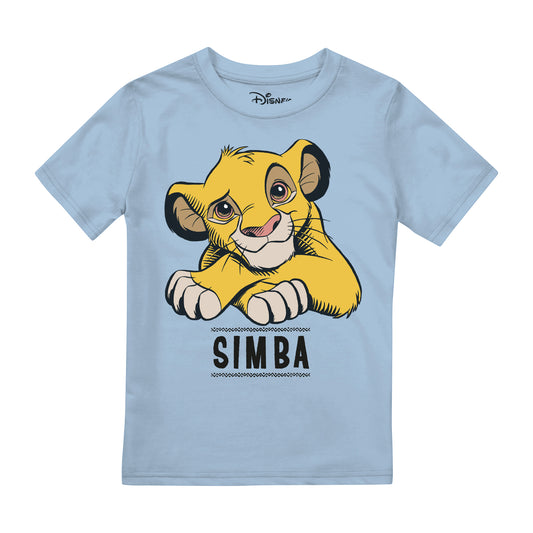 Light Blue - Front - The Lion King Boys Simba T-Shirt
