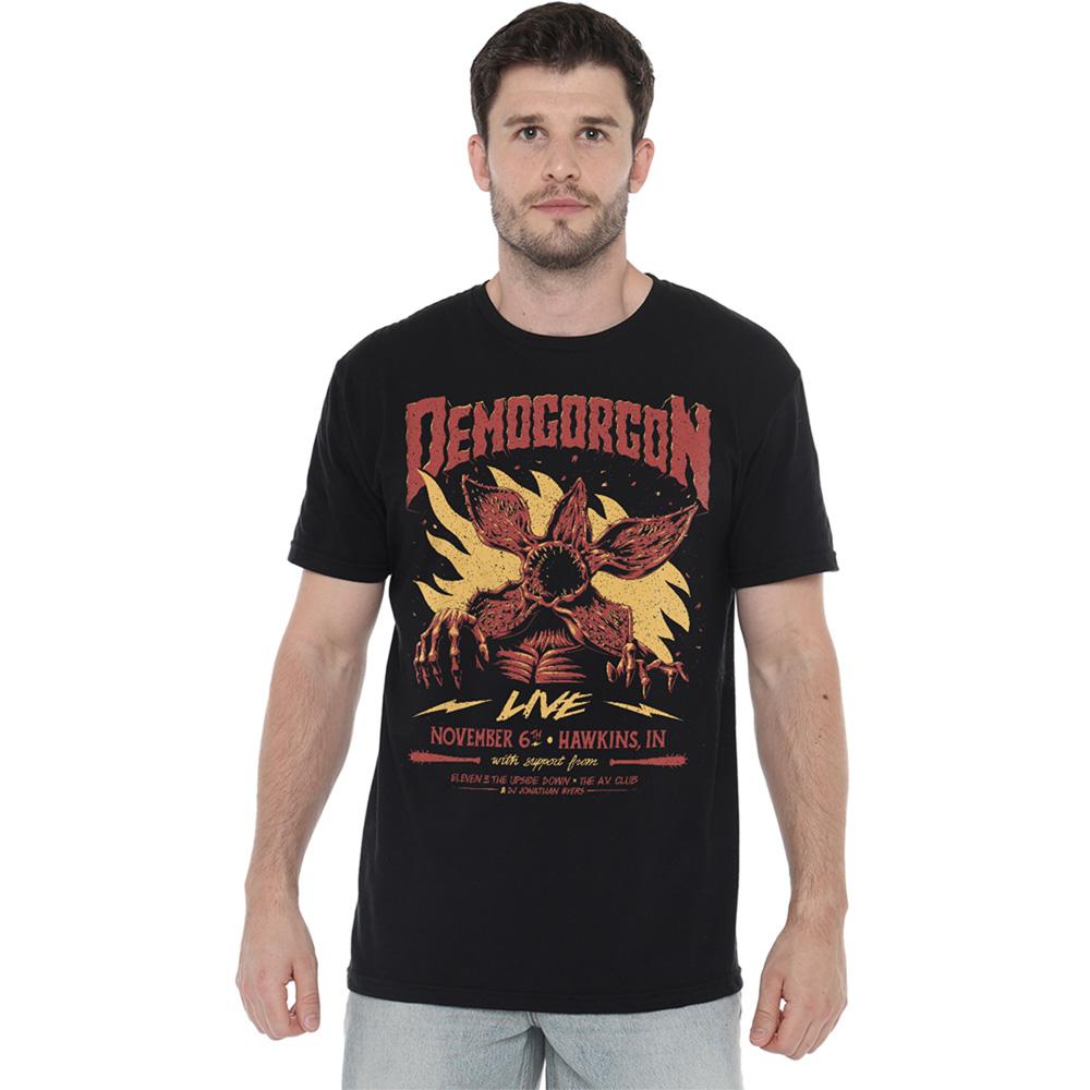 Black - Lifestyle - Stranger Things Unisex Adult Demogorgon Live T-Shirt