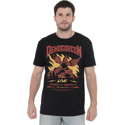 Black - Lifestyle - Stranger Things Unisex Adult Demogorgon Live T-Shirt