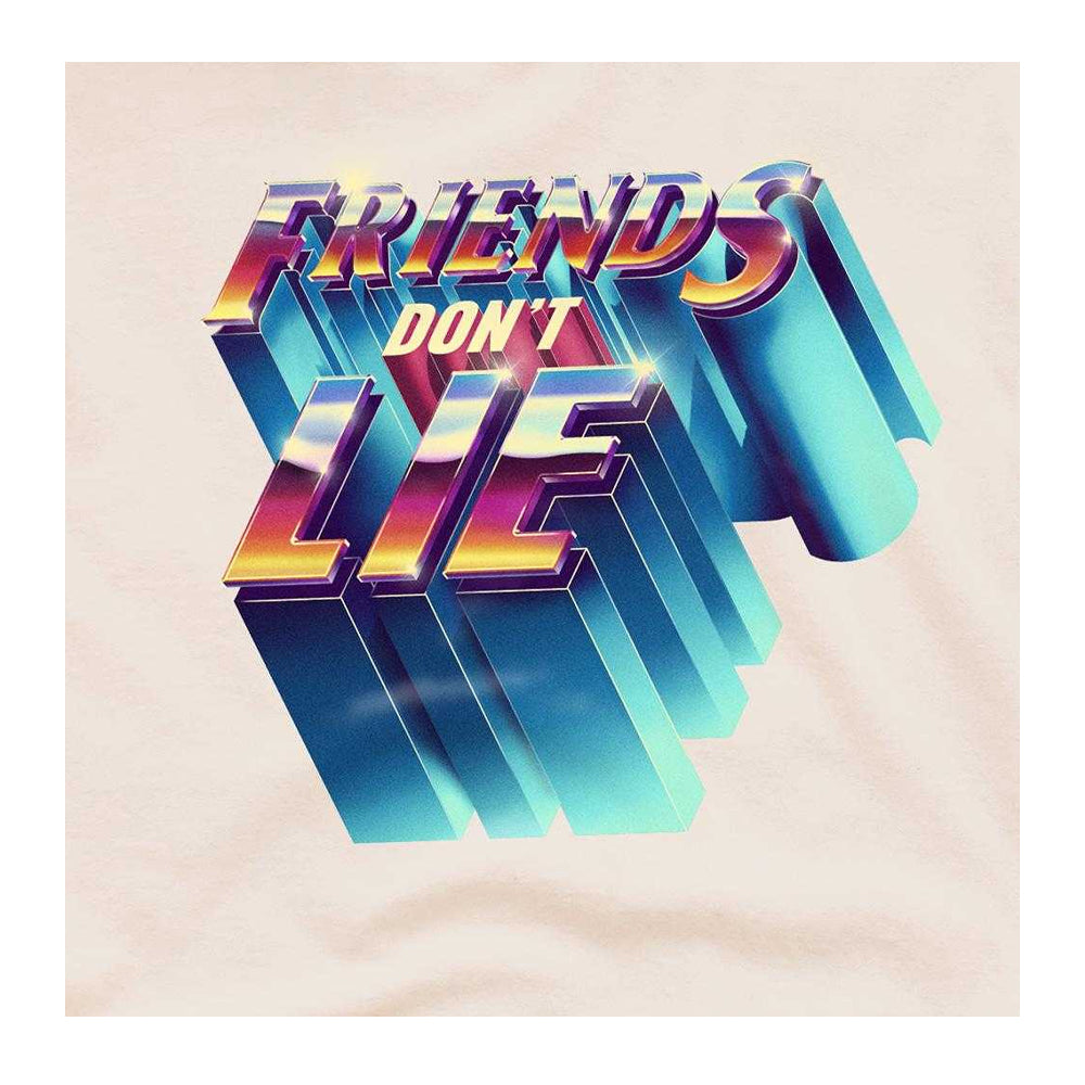Natural - Side - Stranger Things Unisex Adult Friends Don´t Lie T-Shirt