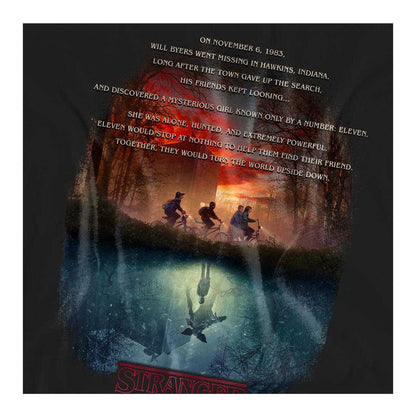 Black - Side - Stranger Things Womens-Ladies Upside Down Poster T-Shirt