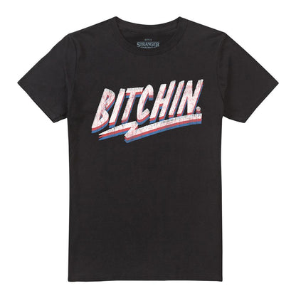 Black - Front - Stranger Things Unisex Adult Bitchin T-Shirt
