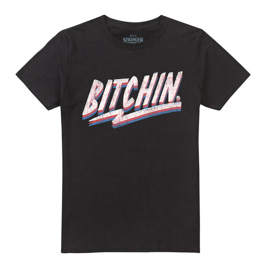 Black - Front - Stranger Things Unisex Adult Bitchin T-Shirt