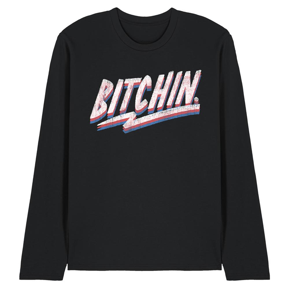 Black - Front - Stranger Things Unisex Adult Bitchin Long-Sleeved T-Shirt