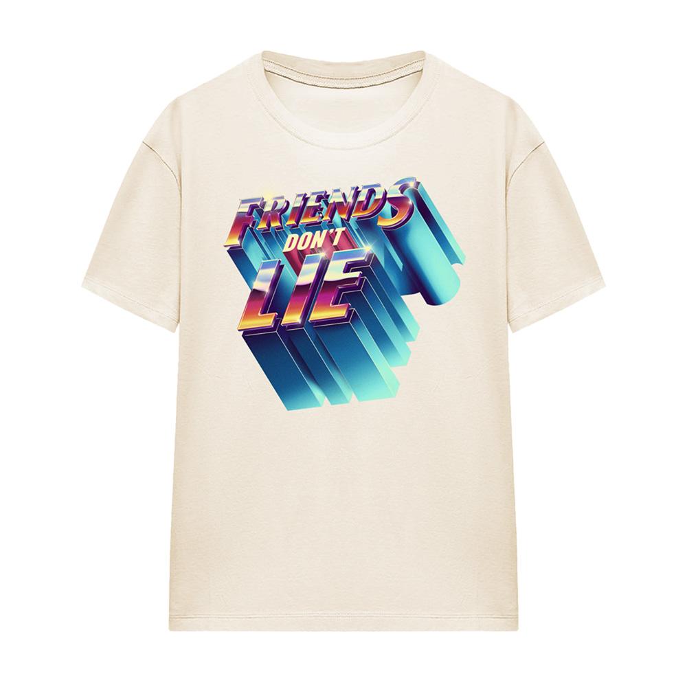 Natural - Front - Stranger Things Womens-Ladies Friends Don´t Lie T-Shirt