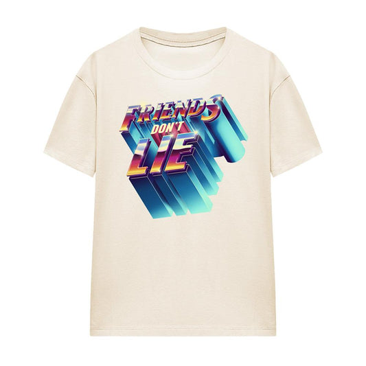 Natural - Front - Stranger Things Womens-Ladies Friends Don´t Lie T-Shirt