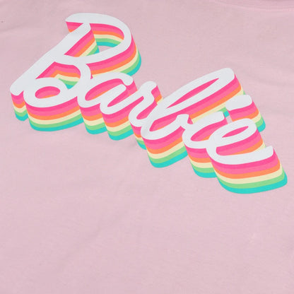 Light Pink - Side - Barbie Womens-Ladies Retro Colours T-Shirt