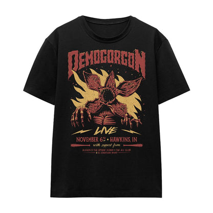 Black - Front - Stranger Things Womens-Ladies Demogorgon T-Shirt