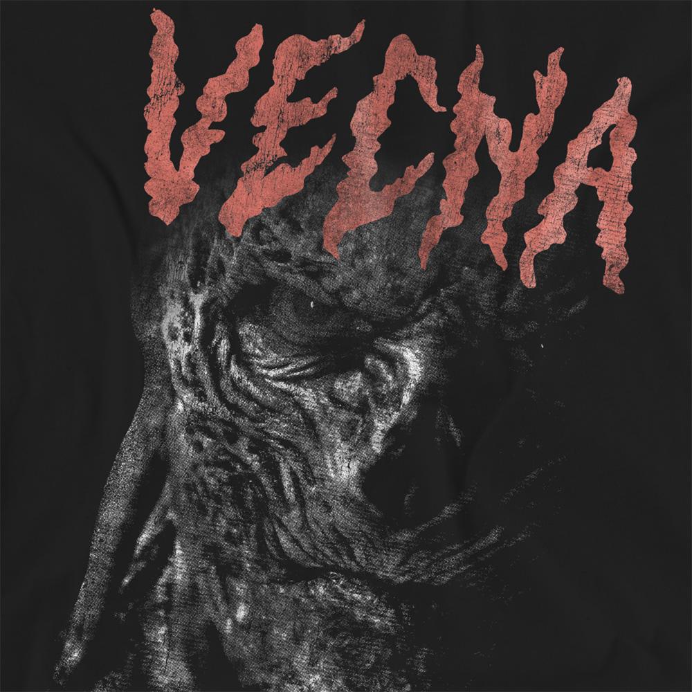 Black - Side - Stranger Things Womens-Ladies Vecna Face T-Shirt