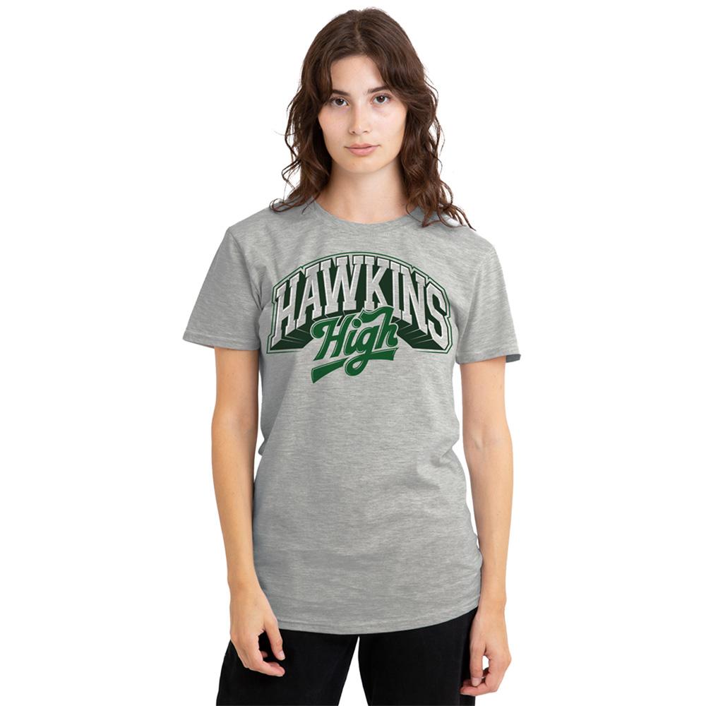 Athletic Heather - Lifestyle - Stranger Things Womens-Ladies Hawkins High Logo T-Shirt