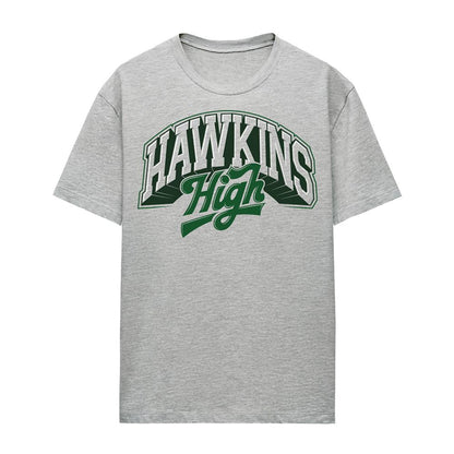 Athletic Heather - Front - Stranger Things Womens-Ladies Hawkins High Logo T-Shirt