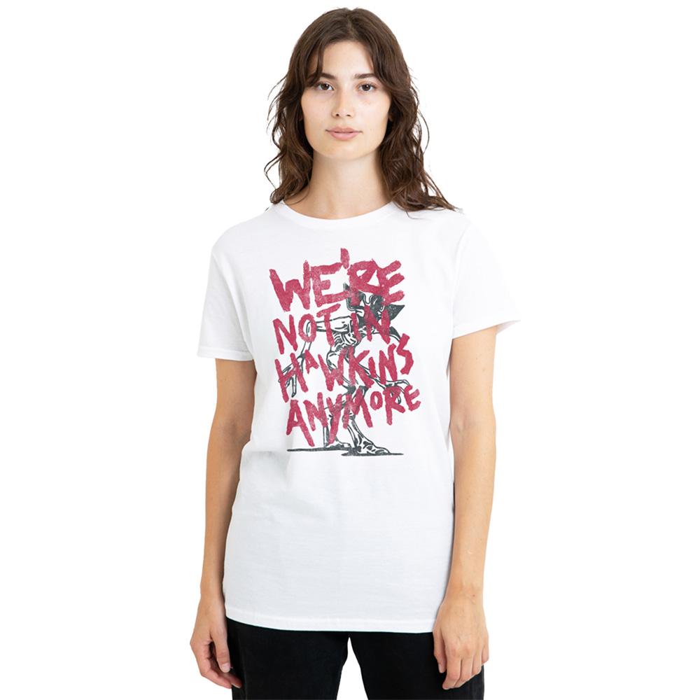 White - Lifestyle - Stranger Things Womens-Ladies Not In Hawkins T-Shirt