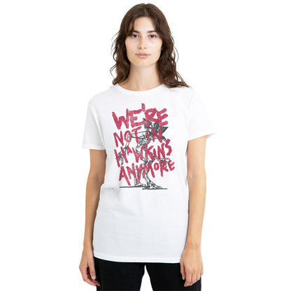 White - Lifestyle - Stranger Things Womens-Ladies Not In Hawkins T-Shirt