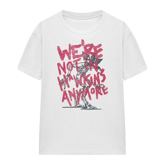 White - Front - Stranger Things Womens-Ladies Not In Hawkins T-Shirt