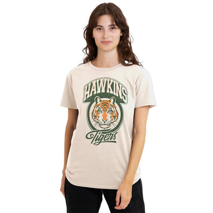 Natural - Lifestyle - Stranger Things Womens-Ladies Retro Hawkins Tiger T-Shirt