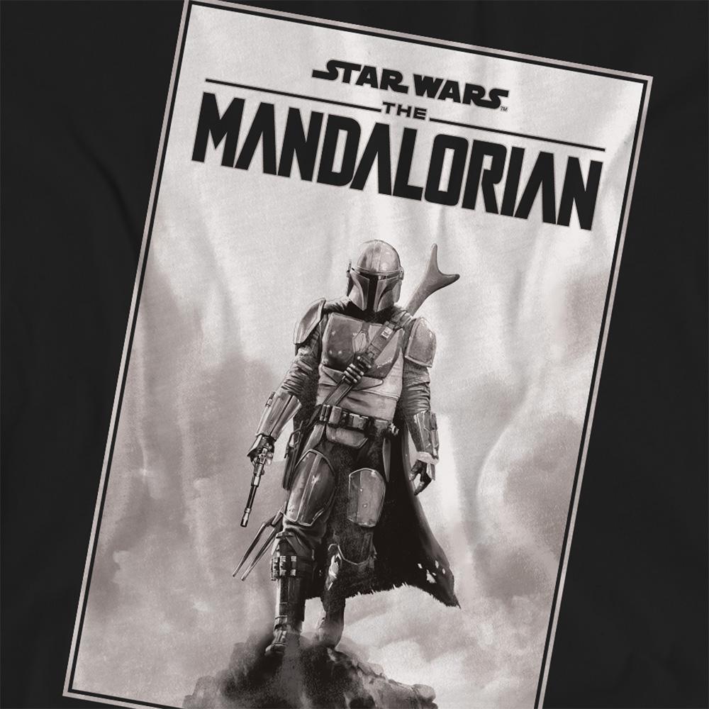 Black - Side - Star Wars: The Mandalorian Womens-Ladies Poster T-Shirt
