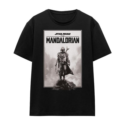 Black - Front - Star Wars: The Mandalorian Womens-Ladies Poster T-Shirt
