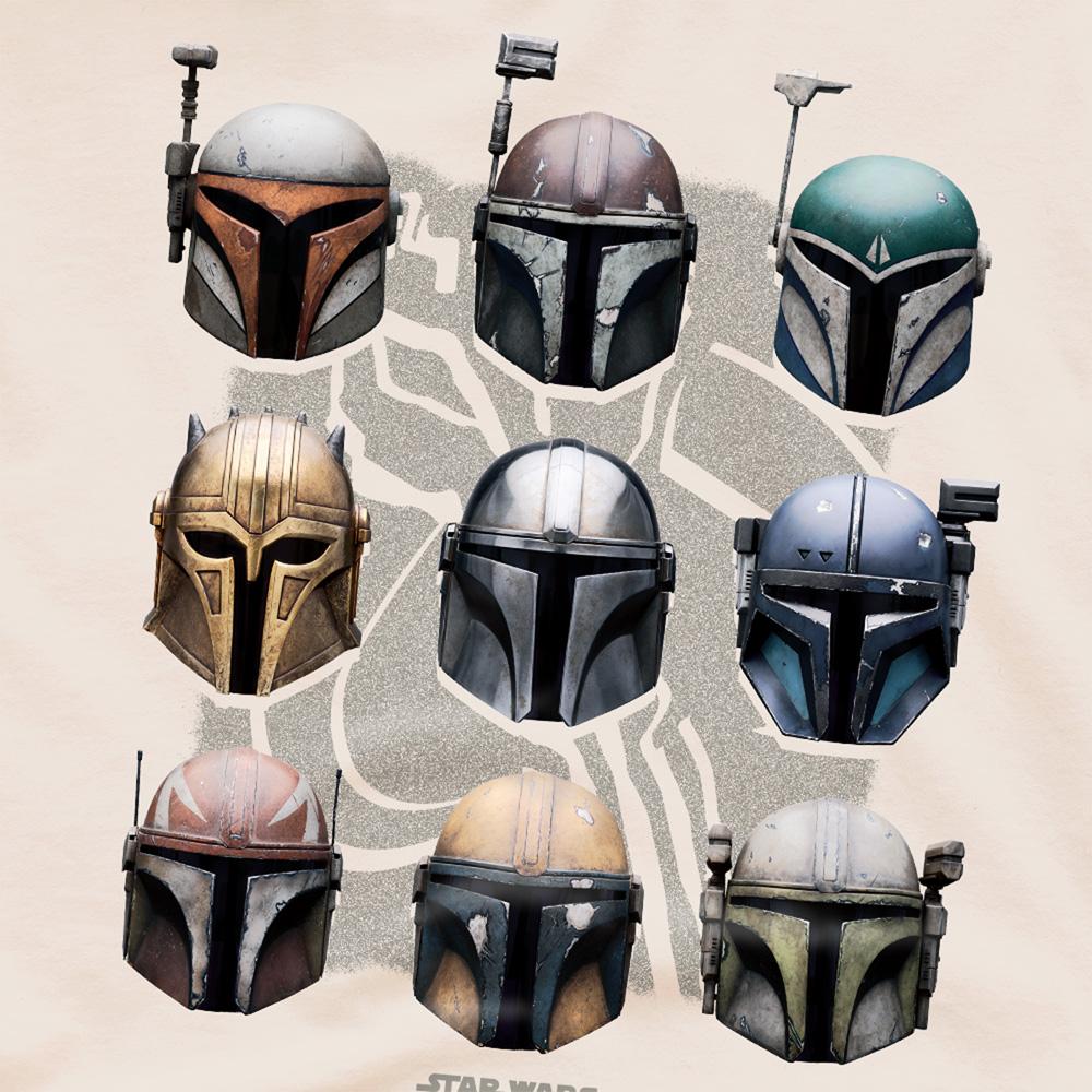 Natural - Side - Star Wars: The Mandalorian Unisex Adult Mando Helmet T-Shirt