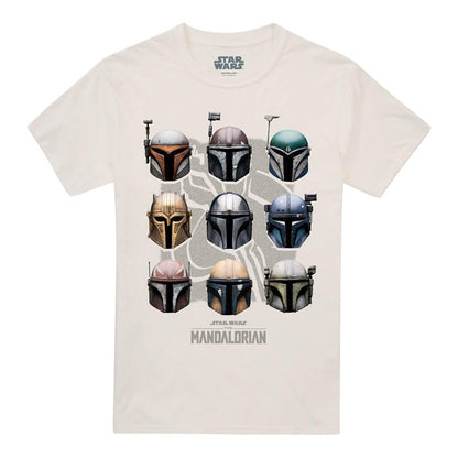 Natural - Front - Star Wars: The Mandalorian Unisex Adult Mando Helmet T-Shirt