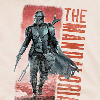 Natural - Side - Star Wars: The Mandalorian Unisex Adult Cowboy Hunter T-Shirt