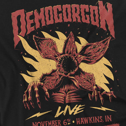 Black - Side - Stranger Things Unisex Adult Demogorgon Live Long-Sleeved T-Shirt
