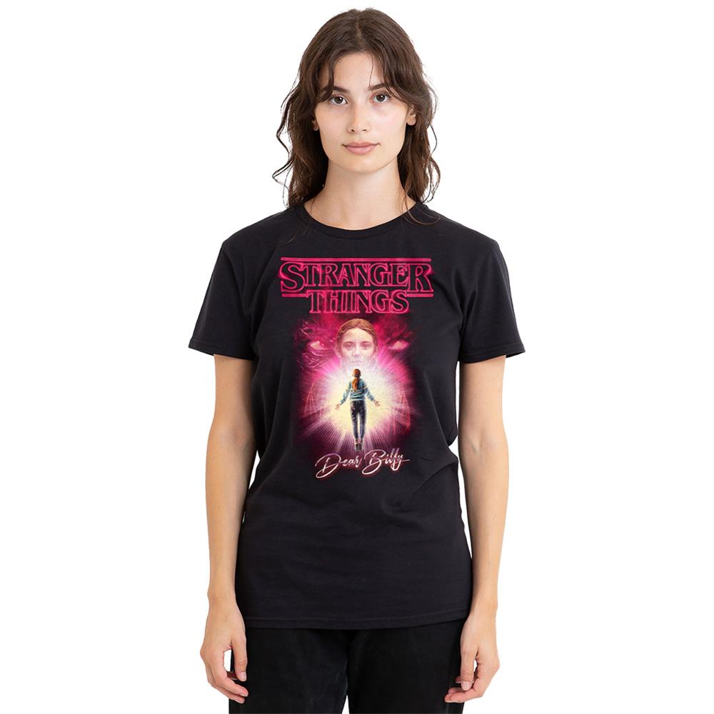 Black - Lifestyle - Stranger Things Womens-Ladies Dear Billy T-Shirt