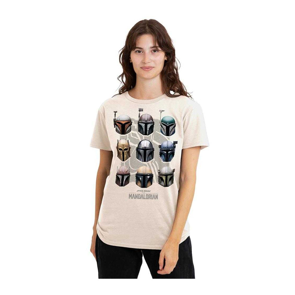 Natural - Lifestyle - Star Wars: The Mandalorian Womens-Ladies Mando Helmet T-Shirt