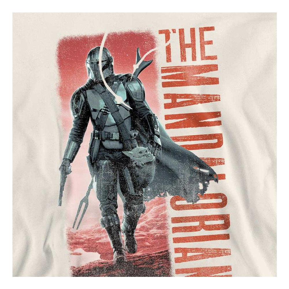 Natural - Side - Star Wars: The Mandalorian Unisex Adult Cowboy Hunter Sweatshirt