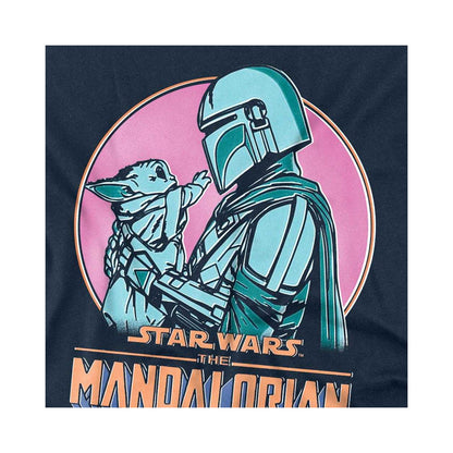 Navy - Side - Star Wars: The Mandalorian Unisex Adult Flea Market Pair Long-Sleeved T-Shirt