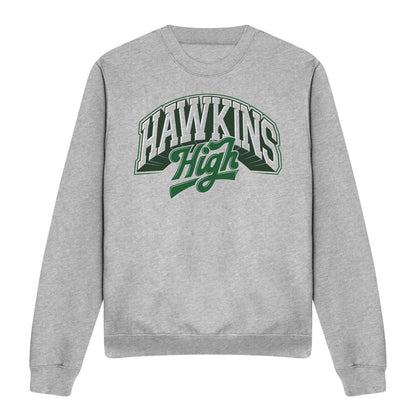 Athletic Heather - Front - Stranger Things Unisex Adult Hawkins High Logo Sweatshirt