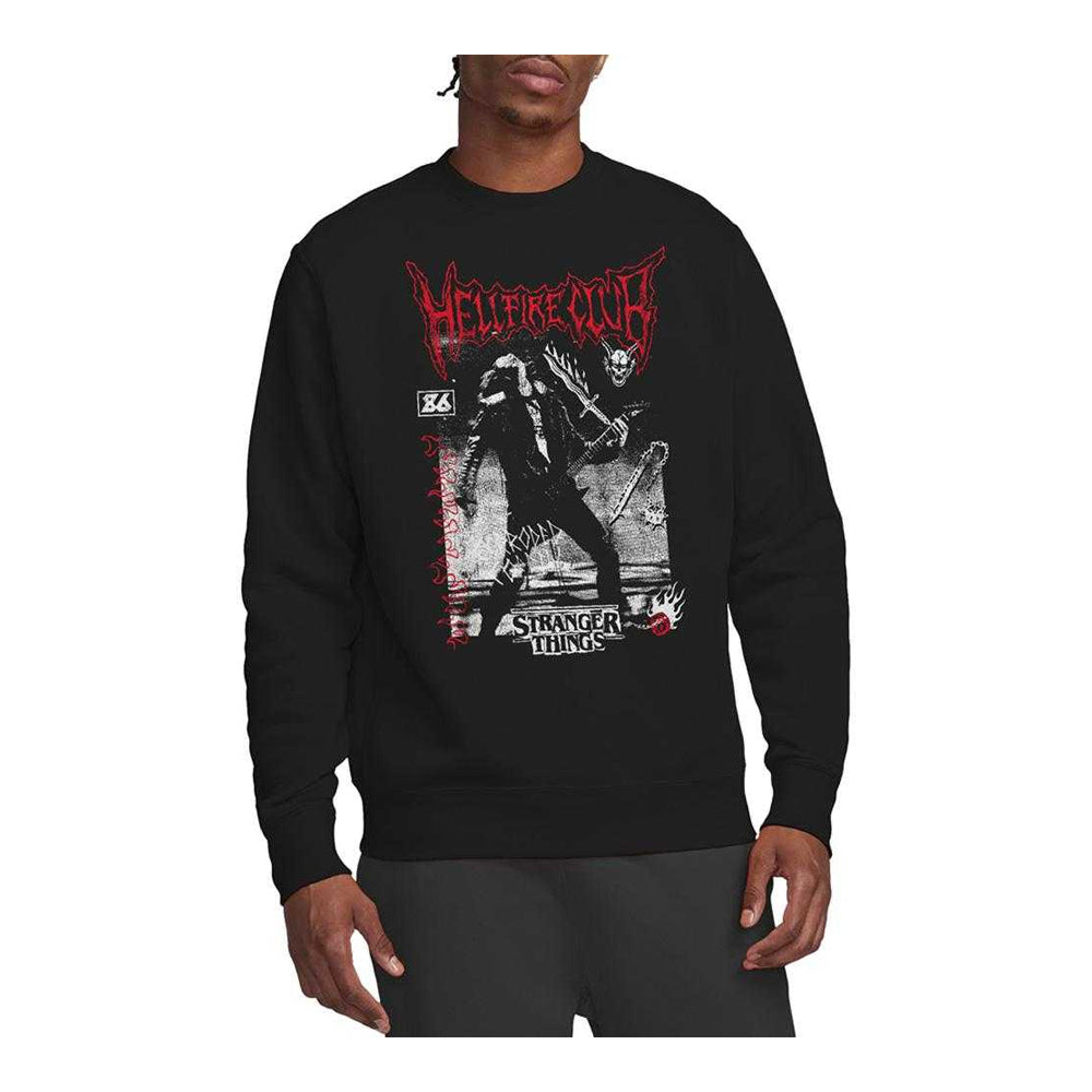 Black - Lifestyle - Stranger Things Unisex Adult Hellfire Eddie Sweatshirt